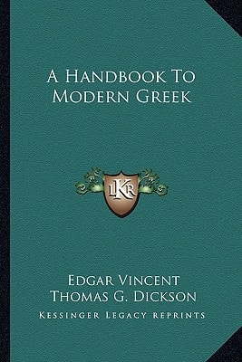 A Handbook To Modern Greek