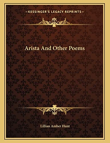 Arista And Other Poems