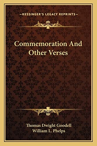 Commemoration And Other Verses