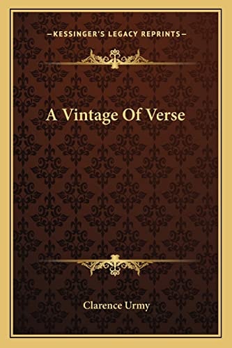 A Vintage Of Verse