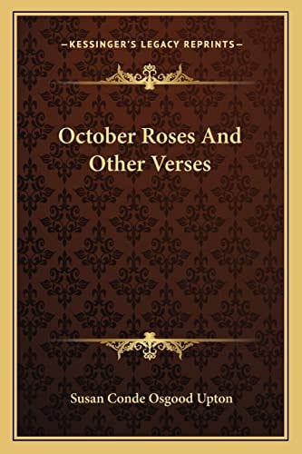 October Roses And Other Verses