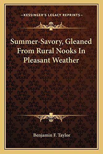 Summer-Savory, Gleaned From Rural Nooks In Pleasant Weather