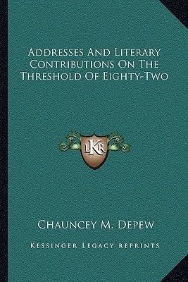 Addresses And Literary Contributions On The Threshold Of Eighty-Two