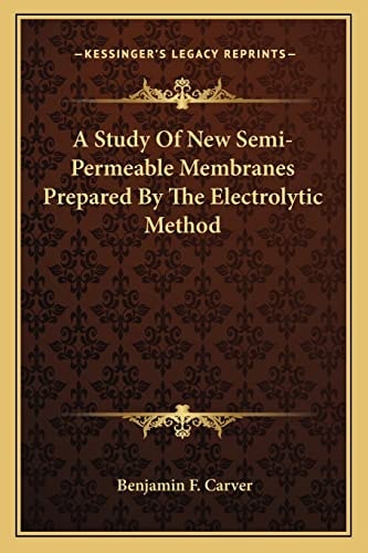 A Study Of New Semi-Permeable Membranes Prepared By The Electrolytic Method