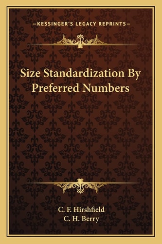 Size Standardization By Preferred Numbers