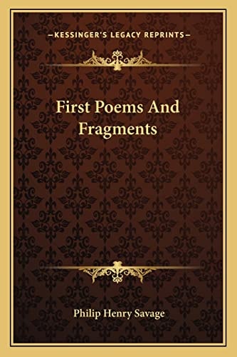 First Poems And Fragments