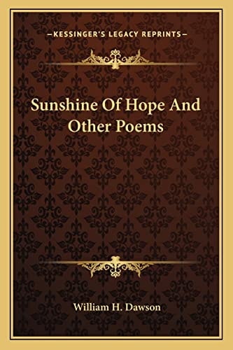 Sunshine Of Hope And Other Poems