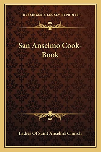 San Anselmo Cook-Book