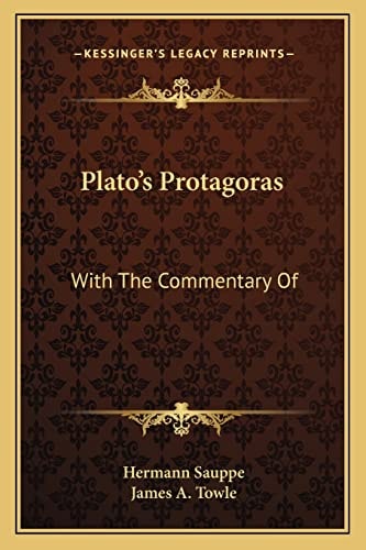 Plato's Protagoras: With The Commentary Of