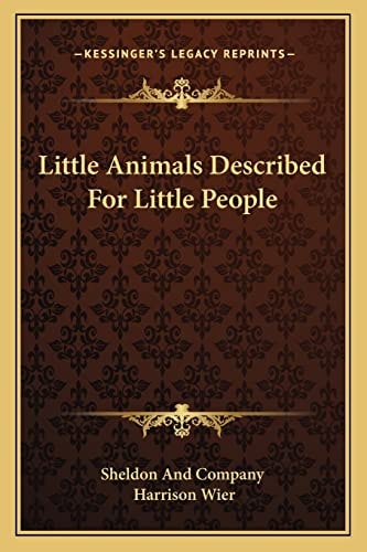Little Animals Described For Little People
