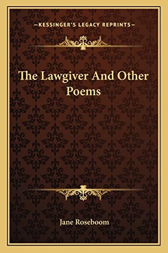 The Lawgiver And Other Poems