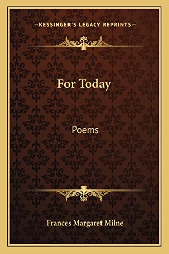 For Today: Poems