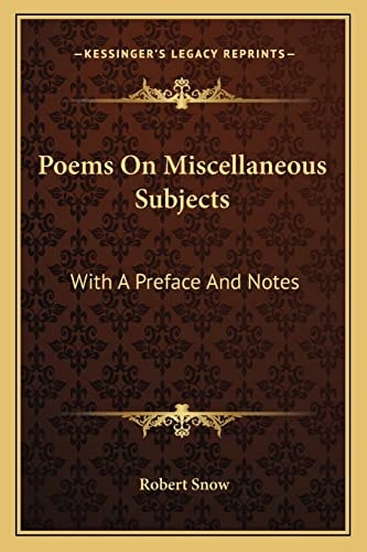 Poems On Miscellaneous Subjects: With A Preface And Notes