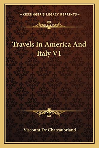 Travels In America And Italy V1