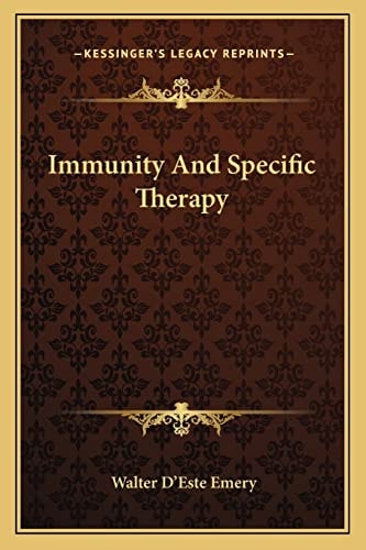 Immunity And Specific Therapy