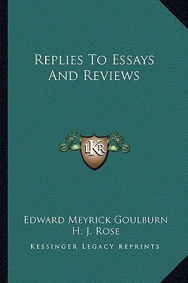 Replies To Essays And Reviews