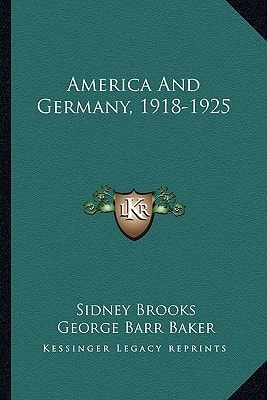 America And Germany, 1918-1925