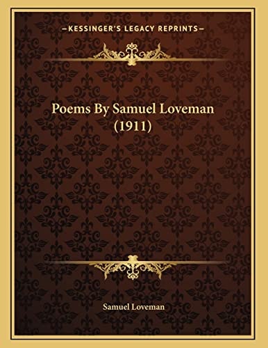 Poems By Samuel Loveman (1911)