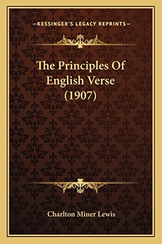 The Principles Of English Verse (1907)