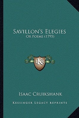 Savillon's Elegies: Or Poems (1795)