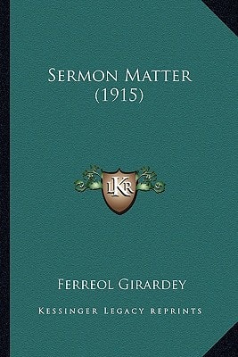 Sermon Matter (1915)