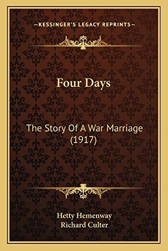Four Days: The Story Of A War Marriage (1917)
