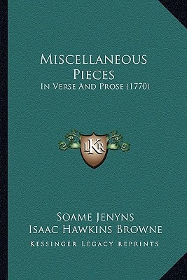 Miscellaneous Pieces: In Verse And Prose (1770)