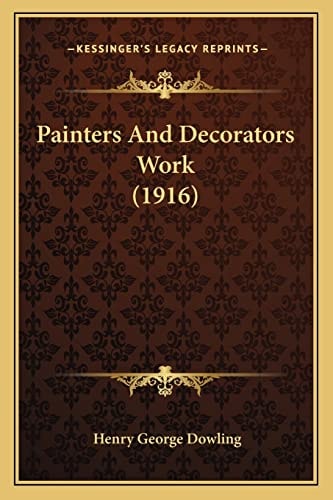 Painters And Decorators Work (1916)
