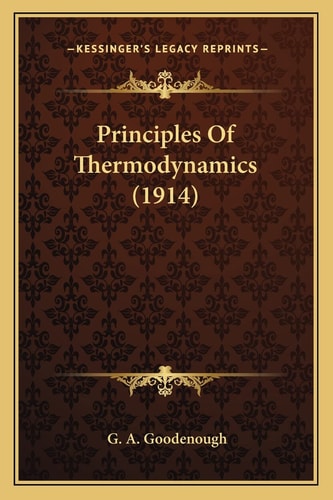 Principles Of Thermodynamics (1914)