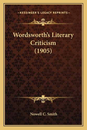 Wordsworth's Literary Criticism (1905)