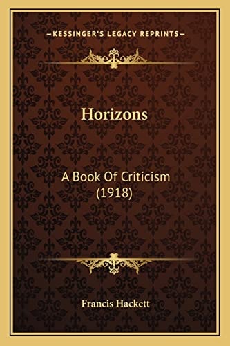 Horizons: A Book Of Criticism (1918)
