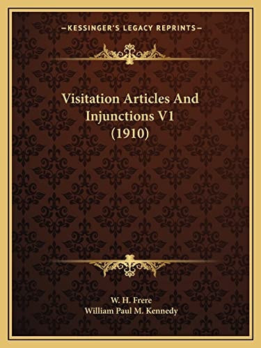 Visitation Articles And Injunctions V1 (1910)