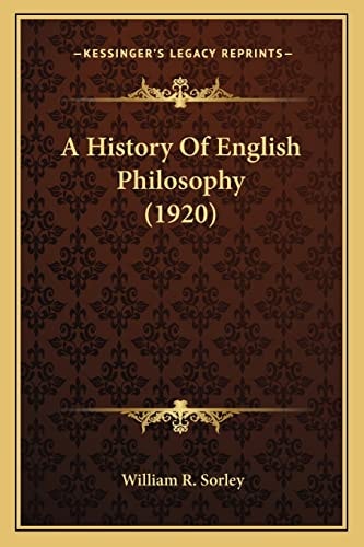 A History Of English Philosophy (1920)
