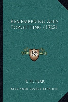 Remembering And Forgetting (1922)