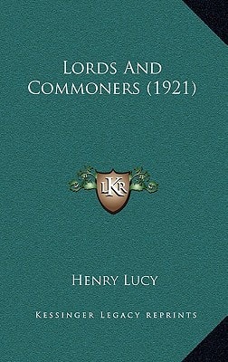 Lords And Commoners (1921)