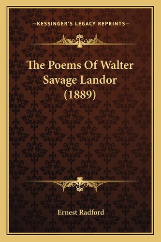 The Poems Of Walter Savage Landor (1889)