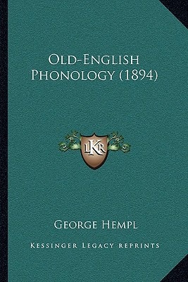 Old-English Phonology (1894)