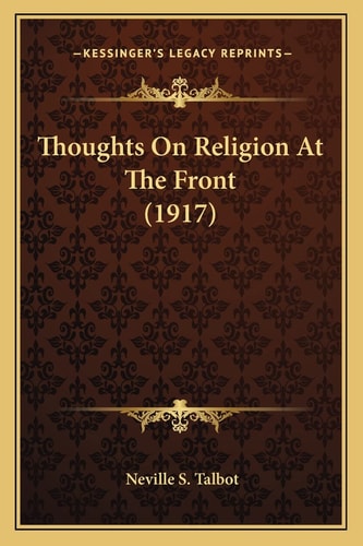 Thoughts On Religion At The Front (1917)