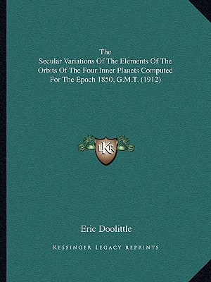 The Secular Variations Of The Elements Of The Orbits Of The Four Inner Planets Computed For The Epoch 1850, G.M.T. (1912)