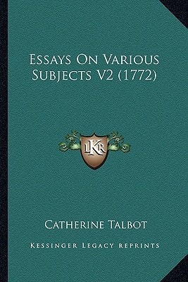 Essays On Various Subjects V2 (1772)