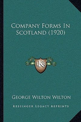 Company Forms In Scotland (1920)