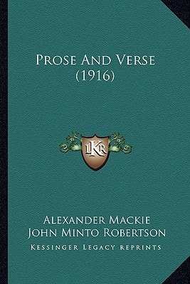 Prose And Verse (1916)