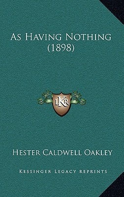 As Having Nothing (1898)