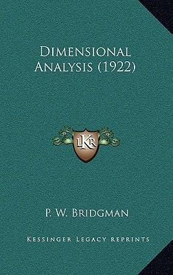 Dimensional Analysis (1922)