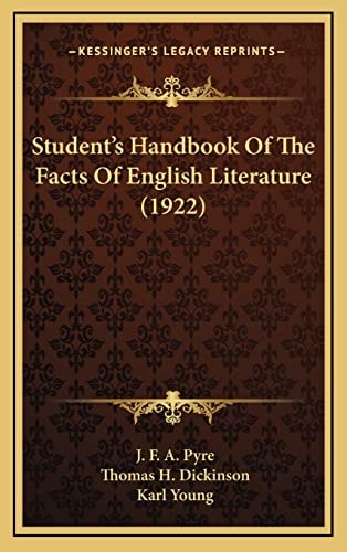 Student's Handbook Of The Facts Of English Literature (1922)