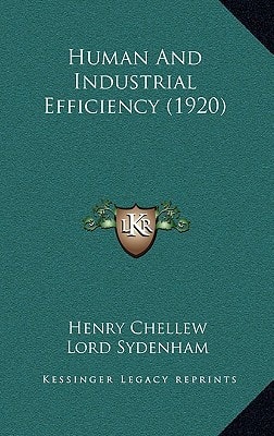 Human And Industrial Efficiency (1920)