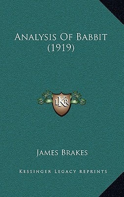 Analysis Of Babbit (1919)