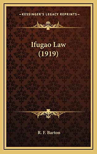 Ifugao Law (1919)
