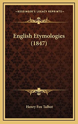 English Etymologies (1847)
