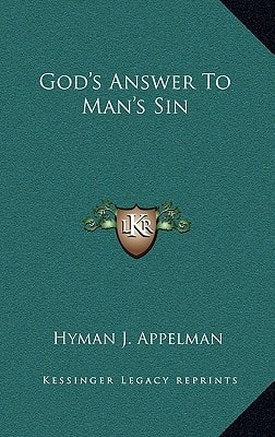 God's Answer To Man's Sin